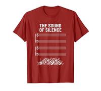 Musique sans Notes - The Sound of Silence T-Shirt, Homme, Canneberge, L