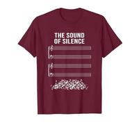 Musique sans Notes - The Sound of Silence T-Shirt, Homme, Marron, L