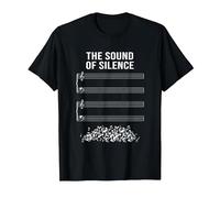 Musique sans Notes - The Sound of Silence T-Shirt, Homme, Noir, 3XL