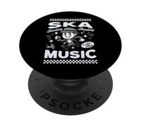 Musique Ska antiraciste Punk 2 Tons Skanking OI PopSockets PopGrip Adhésif