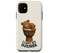 Musique - Teddy sur Un djembé avec Un Message 1 - Fan Fun Coque pour iPhone 11