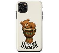 Musique - Teddy sur Un djembé avec Un Message 1 - Fan Fun Coque pour iPhone 11 Pro Max