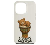 Musique - Teddy sur Un djembé avec Un Message 1 - Fan Fun Coque pour iPhone 13 Pro