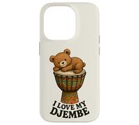 Musique - Teddy sur Un djembé avec Un Message 1 - Fan Fun Coque pour iPhone 14 Pro