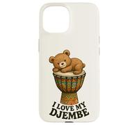Musique - Teddy sur Un djembé avec Un Message 1 - Fan Fun Coque pour iPhone 15