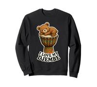 Musique - Teddy sur Un djembé avec Un Message 1 - Fan Fun Sweatshirt