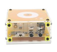 Musique Tesla Coil Arc Transmission sans fil tactile Haut-parleur plasma jaune avec lumière pour aides pédagogiques Cadeaux 100-240 V Prise américaine