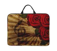 Musique Vintage Grunge Rose,Housse pour Ordinateur Portable 14 Pouces, Sacoche pour Ordinateur Portable, Mallette avec poignée
