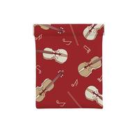 Musique Violon Note Rouge, Sac de Rangement pour Femmes, Portefeuille supérieur à Presser, Petit Porte-Monnaie, Pochette de Changement