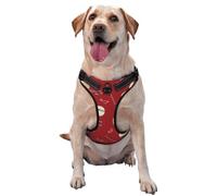 Musique Violon Red Note,Harnais pour Animaux de Compagnie, Harnais réfléchissant réglable pour Chien,M