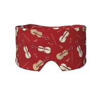 Musique Violon Red Note,Masque pour les yeux bloquant la lumière Cache-yeux et cache-oreilles pour le sommeil