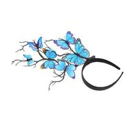 MUSISALY 1 Pc Accessoires Cheveux -tête En Bois De Renne Bandeau à Clapet Des Années 1920 Cerceau De Cheveux Bois Bandeau Couronne De Plastique Blue