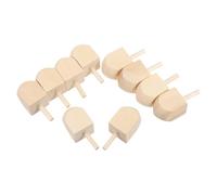 MUSISALY 10 Pièces Lot de 10 Toupies en Bois Vierge Non Finies, Hauteur 4,4 CM, Traditionnelles pour Hanoukka, Jouets Artisanaux DIY, Décorations Festives et Activités Manuelles pour Garçon