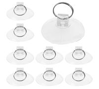 MUSISALY 10 Ventouses Transparentes en Pvc avec Anneaux, Crochets Réutilisables et Résistants à L'usure pour Surfaces Lisses Cuisine, Accroche sans Percer