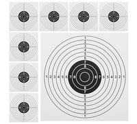 MUSISALY 100 Feuilles de Cibles de Tir à L’Arc en Papier Blanc, Autocollants Pratiques pour Entraînement, Résistantes aux Déchirures, Légères et Pliables, pour Jardin et Tir de Précision