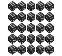 MUSISALY 100 Mini Dés à Six Faces Noirs en Plastique Jeu de Société Compact et Léger pour Activités Ludiques, Loisirs Créatifs et Mathématiques, Accessoire Polyvalent pour Voyages et Fêtes