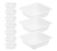 MUSISALY 10pcs Petits Bateaux de Pesée Blancs en Plastique Carrés pour Laboratoires Mesures Précises et Rangement Facile pour Expériences Chimiques
