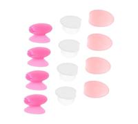 MUSISALY 12 Pièces Couverture de brosse à lèvres en silicone Noir en gros pinceaux Se maquiller de fard à paupières crème couvercle de l'applicateur de brillant à lèvres Gel de silice