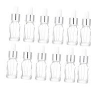 MUSISALY 12pièces Bouteilles Verre Pour Huiles Essentielles Avec Pipette Flacons Transparente Idéales Pour Voyage Et Usage Quotidien