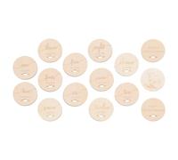 MUSISALY 15 pièces Cartes Étape Bois Garçon Fille Naturelles Double Face Accessoires Photo Jalons Mensuels pour Nourrisson Cadeau Avant Naissance Pratique