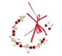 MUSISALY 1ensemble Bandeau De Mariée Avec Boucles Oreilles Diadème Floral Accessoires Élégants Pour Mariée