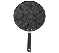 MUSISALY 1pièce Poêle à Œufs Compartiments Antiadhésif Gril Multifonction pour Œufs Crêpes et Galettes Manche Long Résistant Chaleur