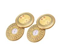 MUSISALY 2 pièces Boussole Chinoise Vintage Cuivre Portable Compacte avec Couvercle Accessoire Décoratif et Outil Précis pour Camping Randonnée et Observation Feng Shui