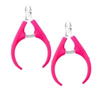MUSISALY 2 Pièces coupe-cuticules manucure coupe ongle coupe- trousse outil de coupe des cuticules outils manucure accessoire de nail art à cuticules portable Plastique Rosy