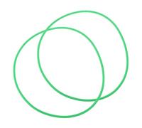 MUSISALY 2 Pièces Courroie ronde pour sèche-linge accessoires de séchoir à vêtements pièces de sèche-linge pièces de sécheuse Unité centrale Light Green