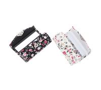 MUSISALY 2 Pièces Étui Lèvres Motif Floral Avec Miroir Organiseur Lèvres Imprimé Floral