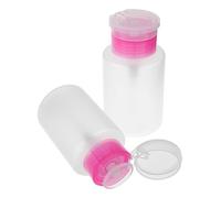 MUSISALY 2 Pièces Flacon Souple Bouteille De Manucure Appuyer Sur La Bouteille De Dissolvant D'ongles Bouteille De Liquide Pressant Réservoir De Liquide De Nettoyage Rose Plastique