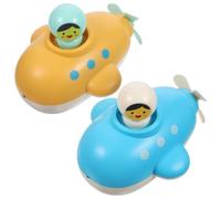 MUSISALY 2 pièces Jouets de Bain pour Tout-Petits sous-Marins à Remonter Jouets de Plongée Amusants pour Piscine et Bateaux Jaune et Bleu Flottants pour Garçon Fille