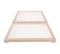 MUSISALY 2 Pièces Lot de 2 Séchoirs Empilables à Herbes 40,5 X 30 X 3 Cm en Bois Naturel avec Filet de Séchage Respirant Double Couche, Cuisine, Plantes Aromatiques et Séchage