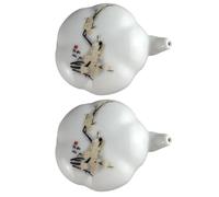 MUSISALY 2 Pièces Pot à Eau en Céramique Compte-gouttes | Modèle Floral Décoratif, pour Ajouter des Gouttes D’eau, Usage Bureau et Atelier, Pièce Artistique Compacte