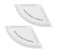 MUSISALY 2 Pièces Règle à Sourcils PVC pour Maquillage Précis Pochoir Réutilisable Outil de Mesure et Mise Forme Portable pour Dessin Symétrique des Sourcils