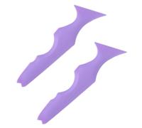 MUSISALY 2 Pièces Règle De Beauté En Silicone Eye-liner Aide Aux Pochoirs à Sourcils Outil De Maquillage Rouge à Lèvres Stylo Eye-liner Pochoir Eye-liner Ailé Violet Beauté Silicone