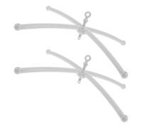 MUSISALY 2 Pièces Support de Mobile pour Berceau Croix Plastique Blanc | Bras de Support, Installation Facile, Portée Élargie, Maintien Stable, pour -nés et Soignants