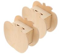MUSISALY 2 pièces Tirelire Bois Forme de Pomme Lot de Boîte à Économies Sécurisée Ludique et Éducative pour Garçon Fille et Adultes Pratique pour Billets Cadeau pour Apprendre à Économiser
