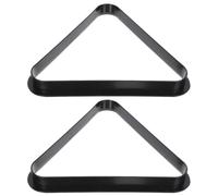 MUSISALY 2 Pièces Triangle de Billard en Plastique Noir pour Billes de 25mm, Cadre Triangulaire Robuste Bords Lisses, Maniement Confortable pour Garçon et Filles la Maison ou Salle