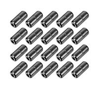 MUSISALY 20 Pièces Boucle de Lacet en Métal Noir, Accessoire Stylé pour Transformer Vos Chaussures en Slip-on sans Nouer, Capsule Pratique et Élégante pour Lacets