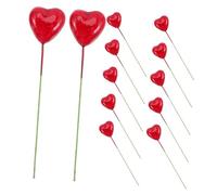 MUSISALY 20 Pièces Décorations pour Gâteau de Cœur Rouge Mousse 20 Mm Cure-Dents à Fruits Accessoires Décoratifs pour Saint-Valentin Mariage Fête Couleur Aléatoire