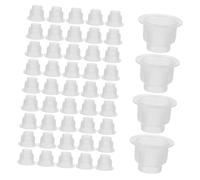 MUSISALY 200 Pièces Essential Oil Bottle Caps With Precision Hole Replacement Perfume Diffuser Plugs For Aromatherapy Reeds Transparent Stopper For Car Home Office Use