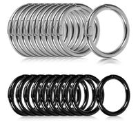 MUSISALY 20pcs Mousquetons à Ressort en Alliage de Zinc, Anneaux Clés Sécurisés et Faciles à Utiliser, pour Accessoires de Vêtements et Créations DIY