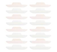 MUSISALY 24 Coussinets Absorbants Jetables pour Col de Chemise, Doublure Anti-transpiration Incurvée, Ultra-fine 290x68 Mm, Blanc et Beige, Protection Invisible la Sueur pour T-shirts