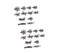 MUSISALY 24pièces Pinces à Cheveux Vintage Forme De Fleurs Pour Femmes Accessoires Élégants Pour Mariages Promenades Et Fêtes Inclus Libellule Fleur à Six Pétales Cœur Et Plus