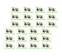 MUSISALY 25 Pièces Fishing Alarm Bells for Night and Ice Fishing Stainless Steel Rod Clips with Dual Loud Alerts Glow in The Dark Design Portable and