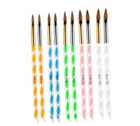 MUSISALY 2ensembles Pinceau à Cristal De Brosses De Manucure Acrylique Avec Tête Dorée Et Argentée Pour Art Des Outils De Décoration Portables Pour Femmes