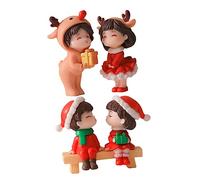 MUSISALY 2paires Figurines De Couple Miniatures De Noël Décorations Romantiques pour Bureau Et Paysage De Debout Et Assis