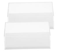 MUSISALY 2pcs Boîte Acrylique Transparente pour Exposition de Voitures Miniatures avec Base, Étui de Rangement Élégant Anti-poussière pour Collectionneurs, Bureau et Expositions