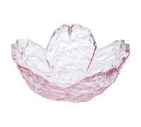 MUSISALY 2pcs Petite Assiette en Verre Martelé Fleurs de Cerisier, Plat D'assaisonnement Polyvalent de Cinq Pétales, Design Moderne pour Usage Domestique